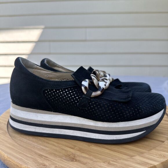 Softwaves Cadie Tassel Loafer Platform Sneakers Slip On Womens 37 US 6-6.5 Black - Picture 2 of 11